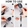 2 Sets 2 Colors Alloy with PU Leather Keychains KEYC-PH0002-14A-4