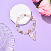 Alloy Enamel Butterfly Charm Bracelets BJEW-YW00009-5
