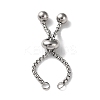 Non-Tarnish 304 Stainless Steel Adjustable Finger Ring Findings LS-STAS-P328-06A-P-1