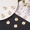 10Pcs 10 Style Brass Micro Pave Clear Cubic Zirconia Charms ZIRC-SZ0001-53-5