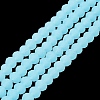Imitation Jade Solid Color Glass Beads Strands EGLA-A034-J8mm-MD04-2