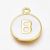 Brass Enamel Pendants KK-H103-01B-G-1