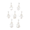 7Pcs Heart Angel Acrylic & ABS Plastic Imitation Pearl Pendant Decorations HJEW-JM03564-2