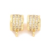 Brass Micro Pave Cubic Zirconia Tube Bails ZIRC-M075-05G-A-NR-2