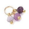 5Pcs 5 Styles Dyed Natural Malaysia Jade Faceted Rondelle Bead Charms PALLOY-JF04898-01-4