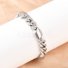304 Stainless Steel Cuban Link Chain Bracelets BJEW-G766-02P-1