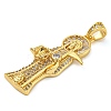 Rack Plating Brass Micro Pave Cubic Zirconia Pendants KK-Z063-09G-01-2