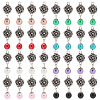 Glass Pearl & ABS Plastic Imitation Pearl Round Pendants and Tibetan Style Findings FIND-PH0008-86-1
