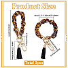 2Pcs Acrylic Cable Chain Bracelet Pendant Decorations AJEW-SC0003-71B-2