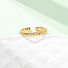 304 Stainless Steel Open Cuff Rings for Women RJEW-K309-11C-G-2