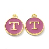 Golden Plated Alloy Enamel Charms ENAM-XCP0001-13T-1