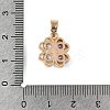 Brass Pave Cubic Zirconia Pendants KK-E795-20KCG-01-4