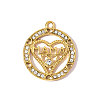 Mother's Day 304 Stainless Steel Rhinestone Pendants STAS-OY008-88G-1