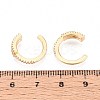 Brass Micro Pave Clear Cubic Zirconia Cuff Earrings EJEW-T047-52G-3