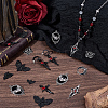 32Pcs 8 Styles Gothic Halloween Theme Alloy Enamel Pendants FIND-BM0001-20-4