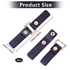6Pcs PU Leather & Alloy Side Clip Detachable Purse Suspension Clasps for Bag Strap Making FIND-CA0010-42-2