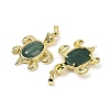 Natural Green Aventurine & Brass Pendants KK-F887-01G-20-2