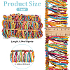 10 Yards Rainbow Polyester Fringe Trim Ribbons DIY-FG0006-17-2