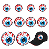 BENECREAT 10Pcs 3 Style Bloodshot Eyeball Iron on/Sew on Patches DIY-BC0009-72-1