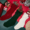 3Pcs 3 Colors Knitted Acrylic Fiber Hanging Stocking Bags AJEW-SP0004-03-4