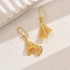 Geometric Brass Hoop Dangle Earrings for Women DB7913-2