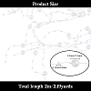 1Pc Plastic Pearl Round Beaded Trim OCOR-GF0004-43B-2