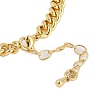 Rack Plating Brass Bracelets with Cubic Zirconia for Women BJEW-D047-01G-03-3