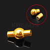 Rack Plating Brass Magnetic Clasps with Glue-in Ends KK-G230-2mm-G-1