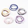 Natural Mixed Gemstone Stretch Bracelets BJEW-JB03365-1