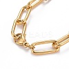 Ion Plating(IP) 304 Stainless Steel Paperclip Chain Bracelets LS-BJEW-F412-02G-3