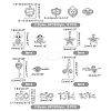 48Pcs 8 Style Valentine's Day Theme Alloy Pendants FIND-GA00001-94-2