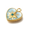 Ion Plating(IP) 304 Stainless Steel Enamel Pendants STAS-A104-07G-3