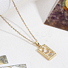 Brass with Cubic Zirconia Pendants Necklaces NJEW-LP0001-45B-G-3