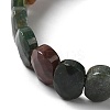 Natural Indian Agate Beaded Stretch Bracelet G-E010-01-02-3