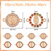 40Pcs 2 Styles Flat Round Alloy Connector Charms FIND-GO0001-33-2