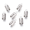 Tarnish Resistant 304 Stainless Steel Folding Crimp Ends STAS-L262-04D-P-2