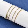2MM Brass Star Twisted Chain Necklaces NJEW-M108-36G-5