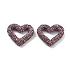 Heart Shape Polymer Clay Rhinestone Beads CLAY-NH0001-09A-05-1