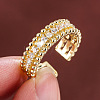 Brass Micro Pave Cubic Zirconia Cuff Open Rings WG3C068-01-2