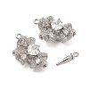 Brass Micro Pave Clear Cubic Zirconia Box Clasps LS-KK-C075-17P-1
