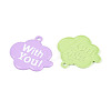 Spray Painted Alloy and Enamel Pendants PALLOY-T090-86-2