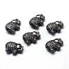 Rack Plating Brass Cubic Zirconia Beads ZIRC-S032-01B-1