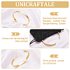 2Pcs Brass Grooved Open Cuff Bangles Set for Women BJEW-UN0001-31-5