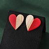 Resin & Wood Stud Earrings EJEW-N017-002A-3