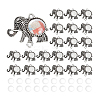 DIY Blank Elephant Tibetan Style Alloy Connector Charms Making Kit DIY-GA0006-81-7