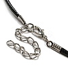 Waxed Cord Necklaces NJEW-P310-03P-4