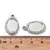 Non-Tarnish 304 Stainless Steel Pendant Cabochon Settings STAS-M323-57P-3