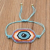 Friendship Eye Loom Pattern Seed Beads Bracelets for Women BJEW-Z013-16-4