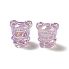UV Plating Rainbow Iridescent Acrylic Beads PACR-M002-01D-3