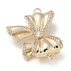 Brass Micro Pave Clear Cubic Zirconia Connector Charms LS-KK-M308-14G-2